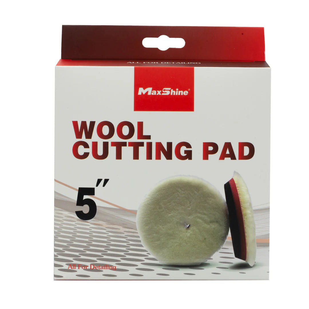MaxShine Wool Cutting Pad - Torsional Rubber Backed